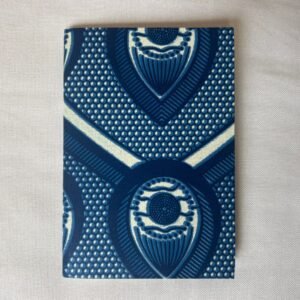 African - Senegalese Fabric Wrapped Notebook (Indigo Blue)