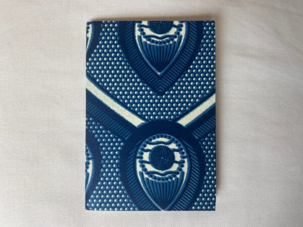 African - Senegalese Fabric Wrapped Notebook (Indigo Blue)