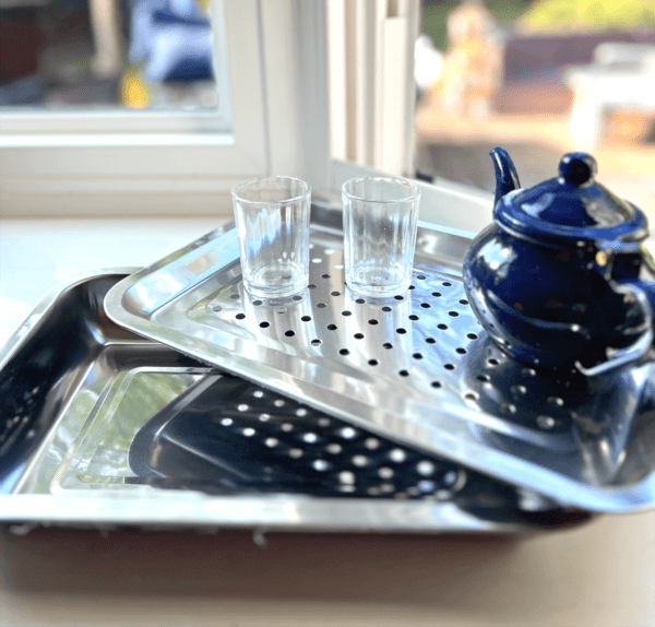 Senegalese Ataaya Tea Set – Authentic 5-Piece Mint Tea Set (Colbalt Blue) - Image 2