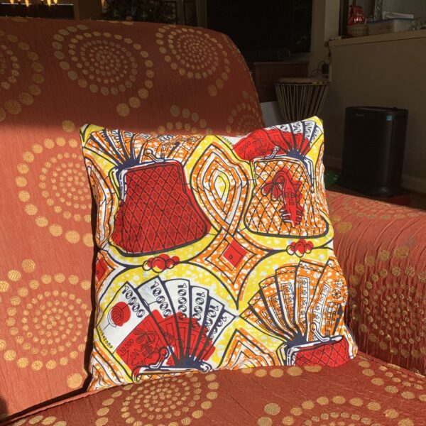 Throw Pillowcase – Senegalese Wax Fabric - CFA Money