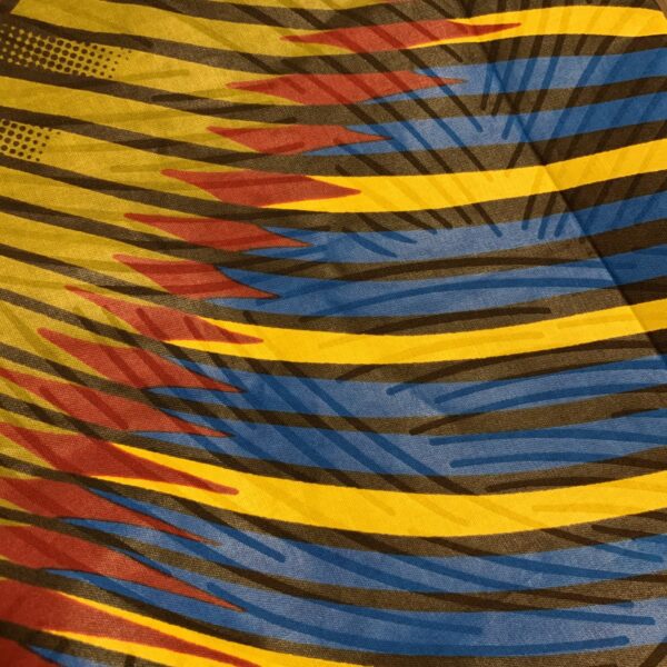 Throw Pillowcase - Senegalese Wax Fabric - Rainbow - Image 3