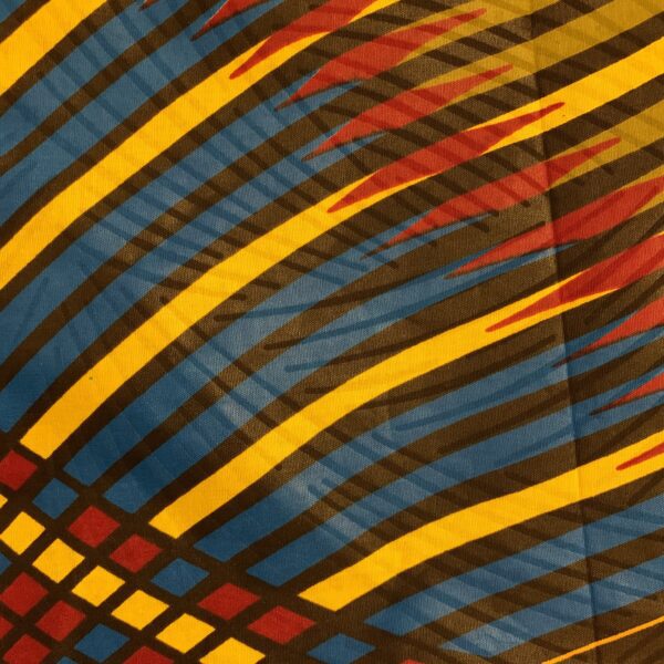 Throw Pillowcase - Senegalese Wax Fabric - Rainbow - Image 2