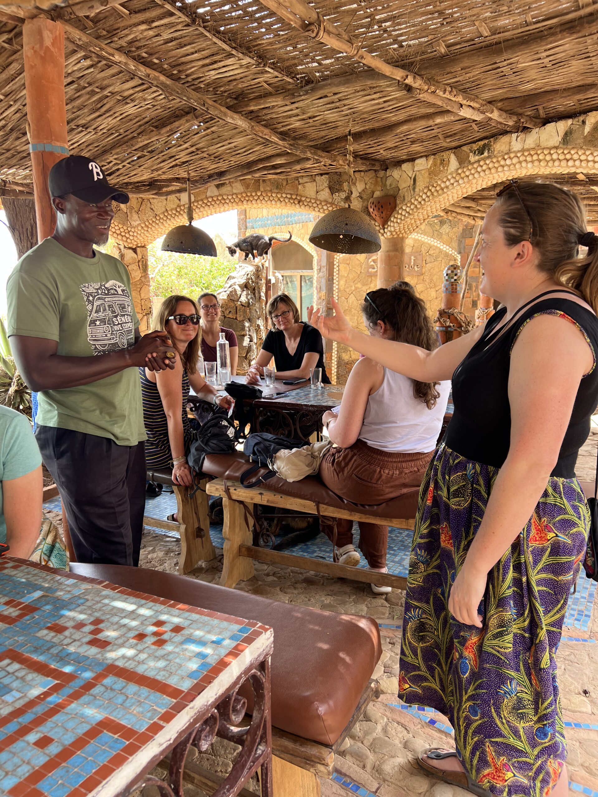 Cultural Orientation American teachers of French learning at an outdoor classroom