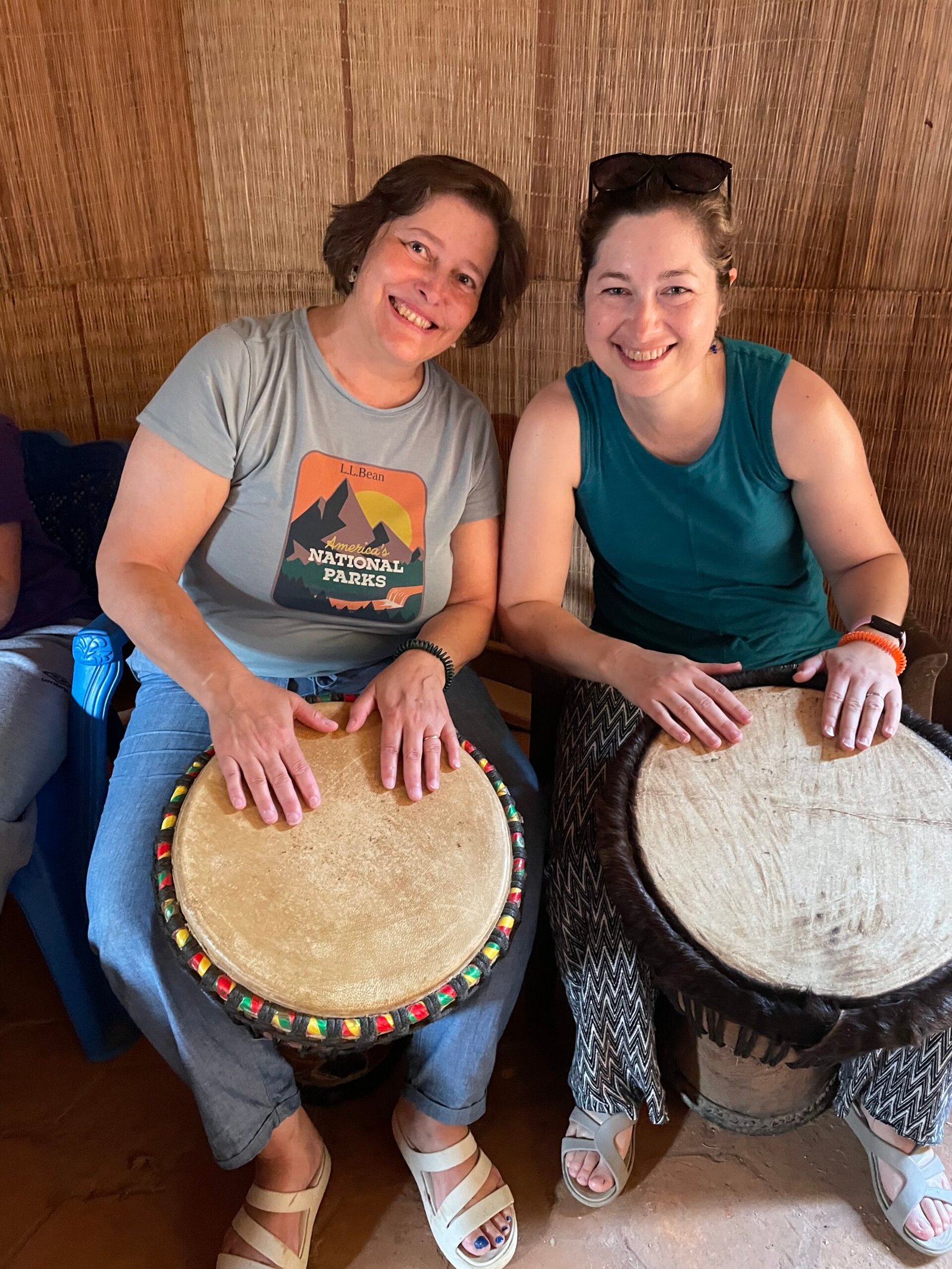 Falmouth French teachers, drumming