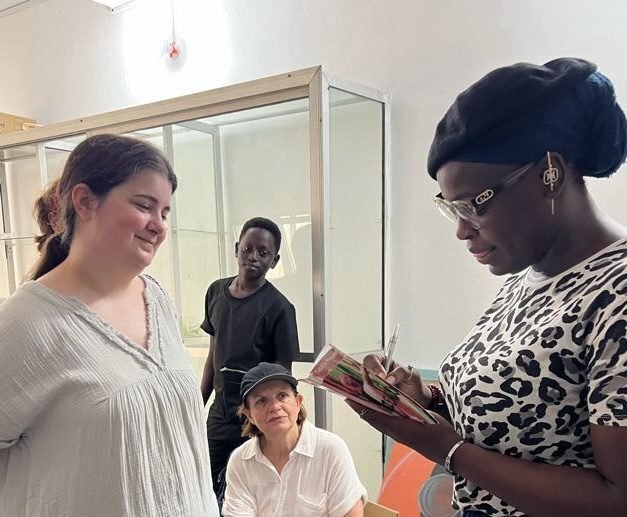 Elodie Channa meeting with Senegalese community